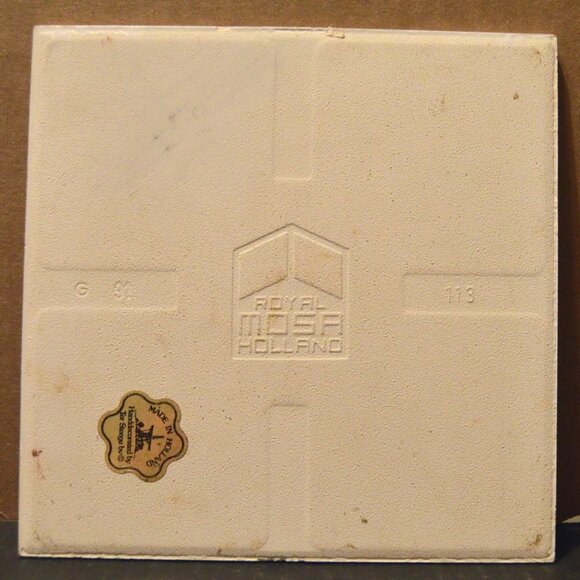 Dutch Windmill Ceramic Art Tile Plaque Home Décor ~6" x 6" - Picture 2 of 2